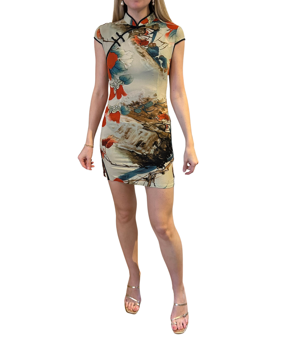 Cheongsam Poppy Dress