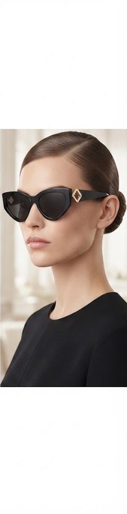 Dior CatStyleDior1 Cat-Eye Sunglasses – Black/Gold
