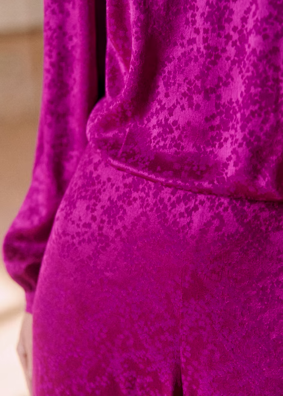 Sezane Fuchsia Debbie Jumpsuit
