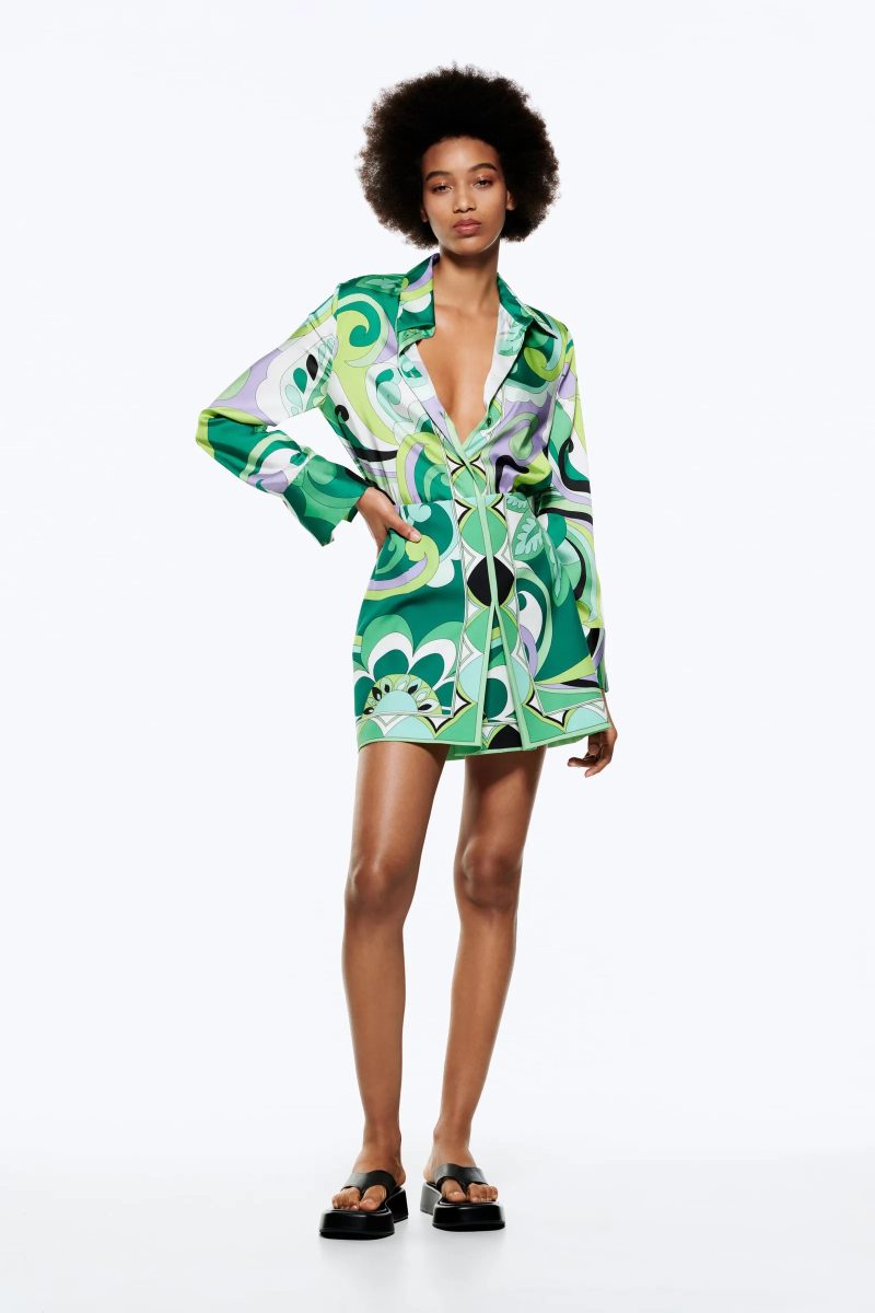 Green Print Shirt