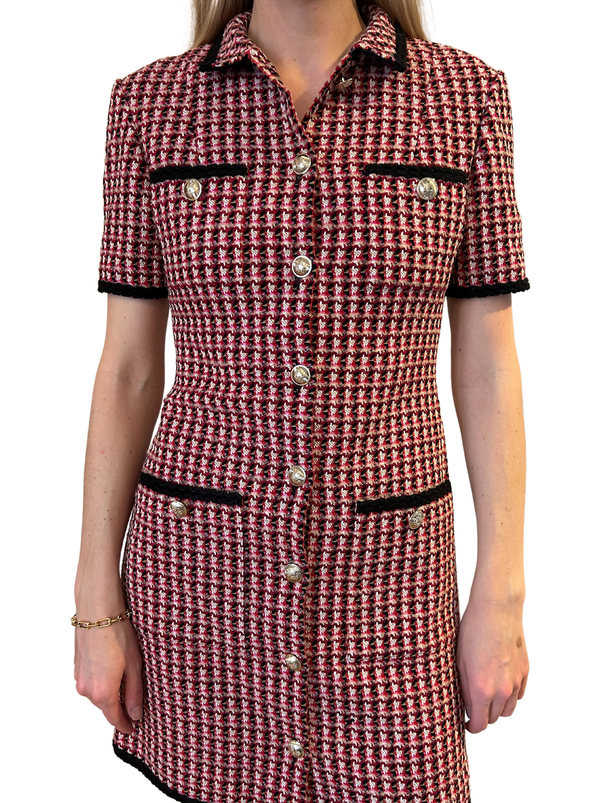 Maje Tweed Red Dress