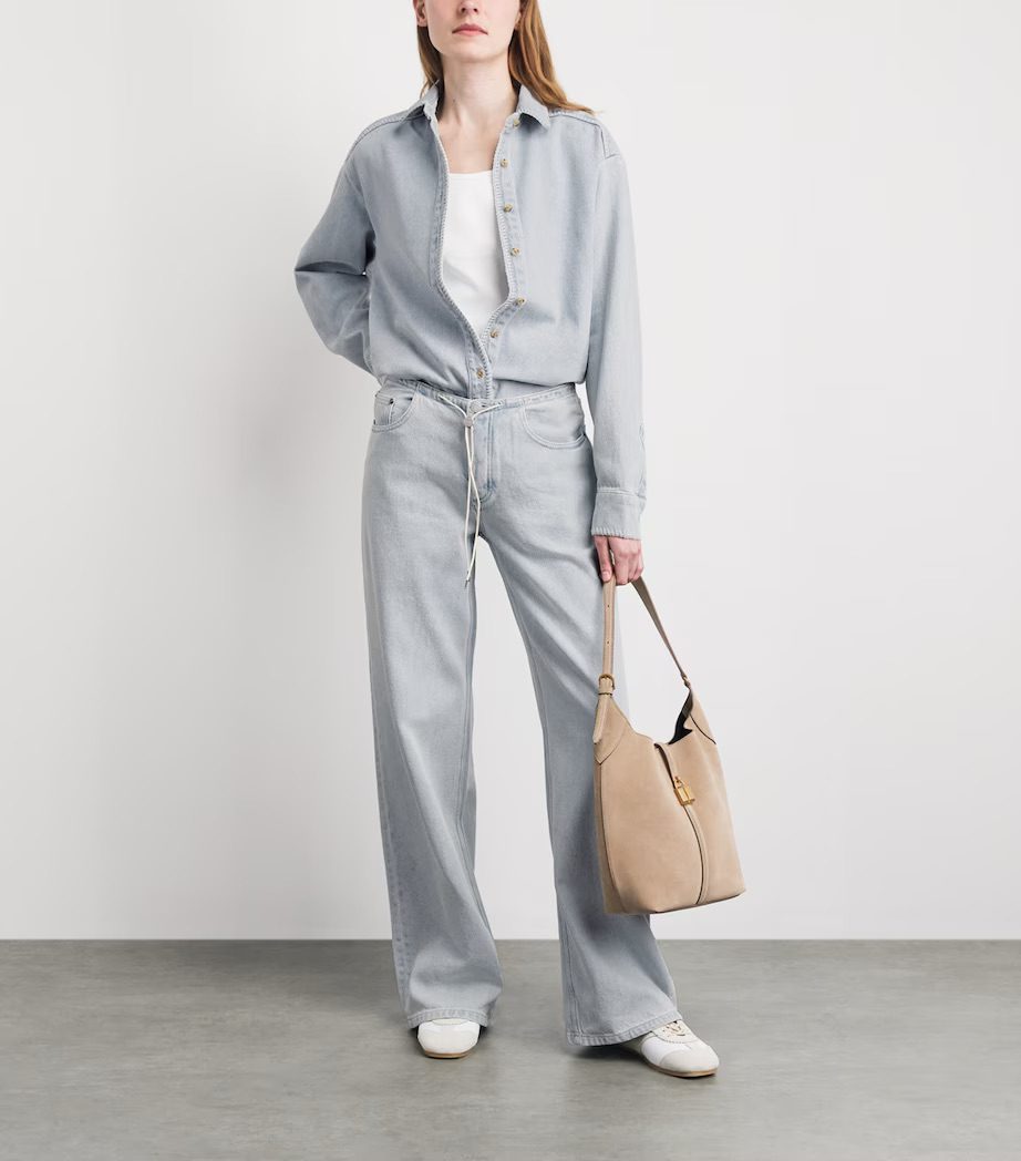 Still Here Drawstring Cool Wide-Leg Jeans