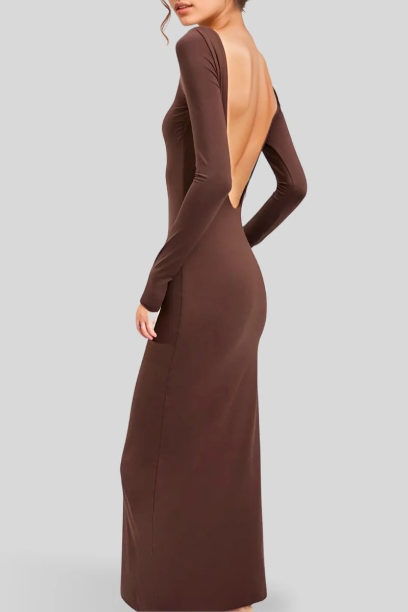 Kookai Amari Midi Dress Dark Mahogany