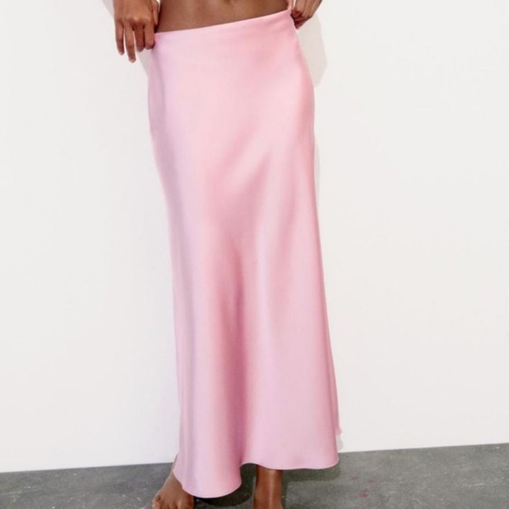 Pink Silk Skirt