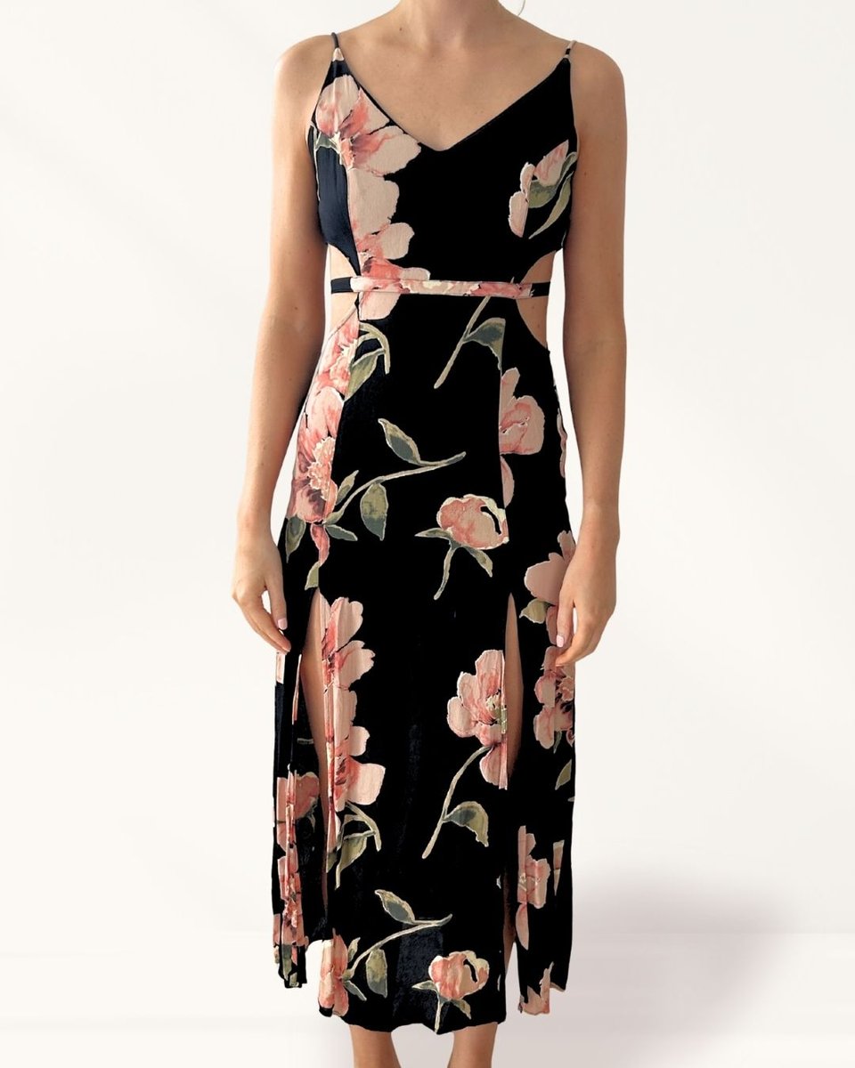 Topshop Petite Pink Floral Dress