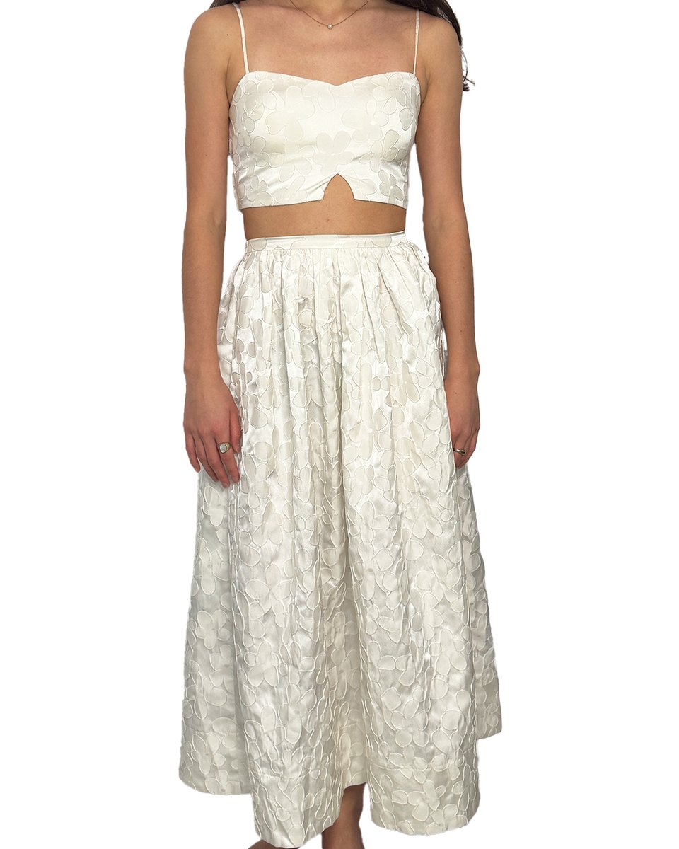 White Two Piece Skirt