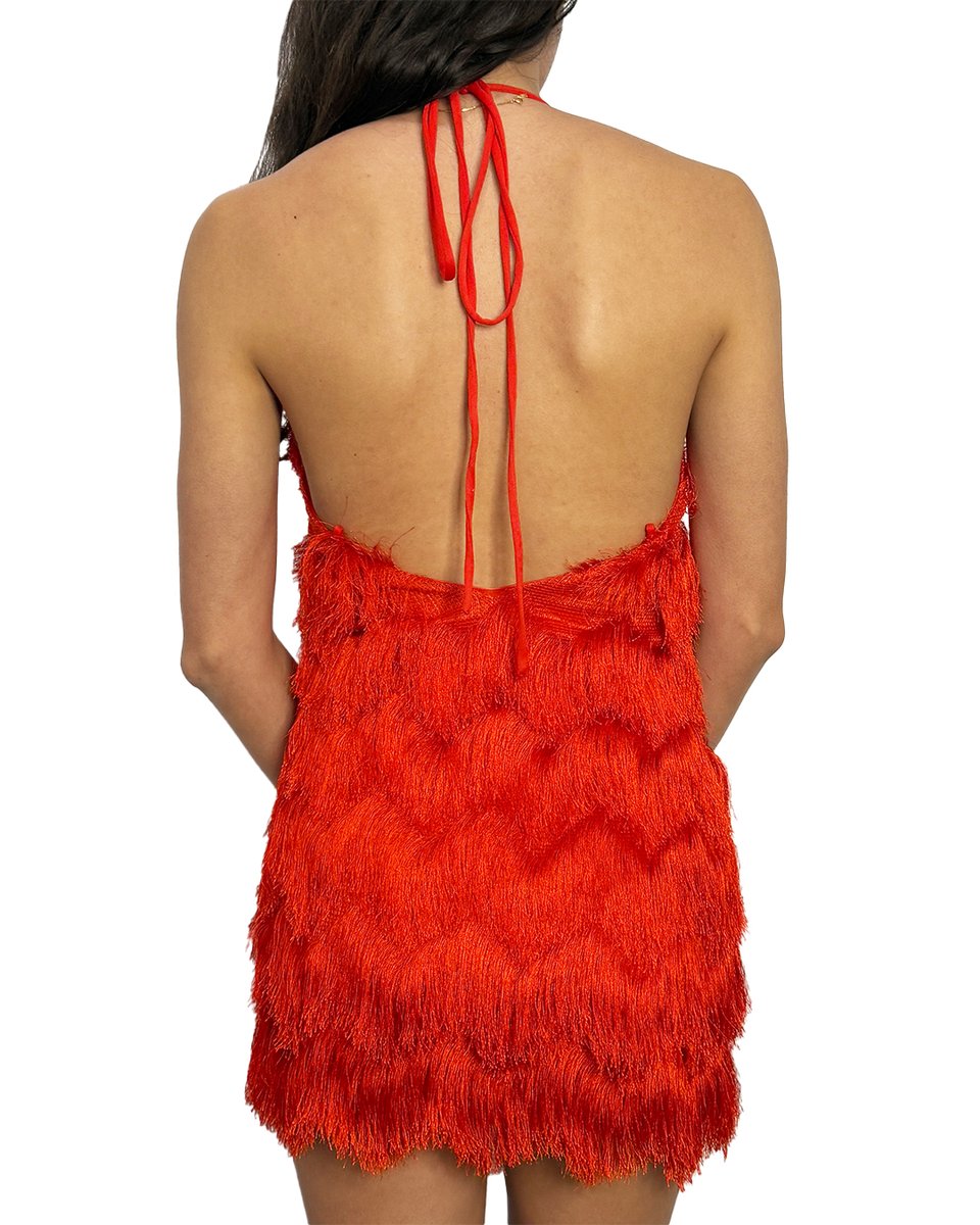 Red Tassle Party Dress