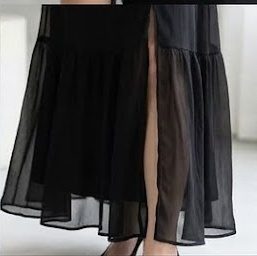Rae High-Neck Maxi Dress with Sheer Lace Back – Black