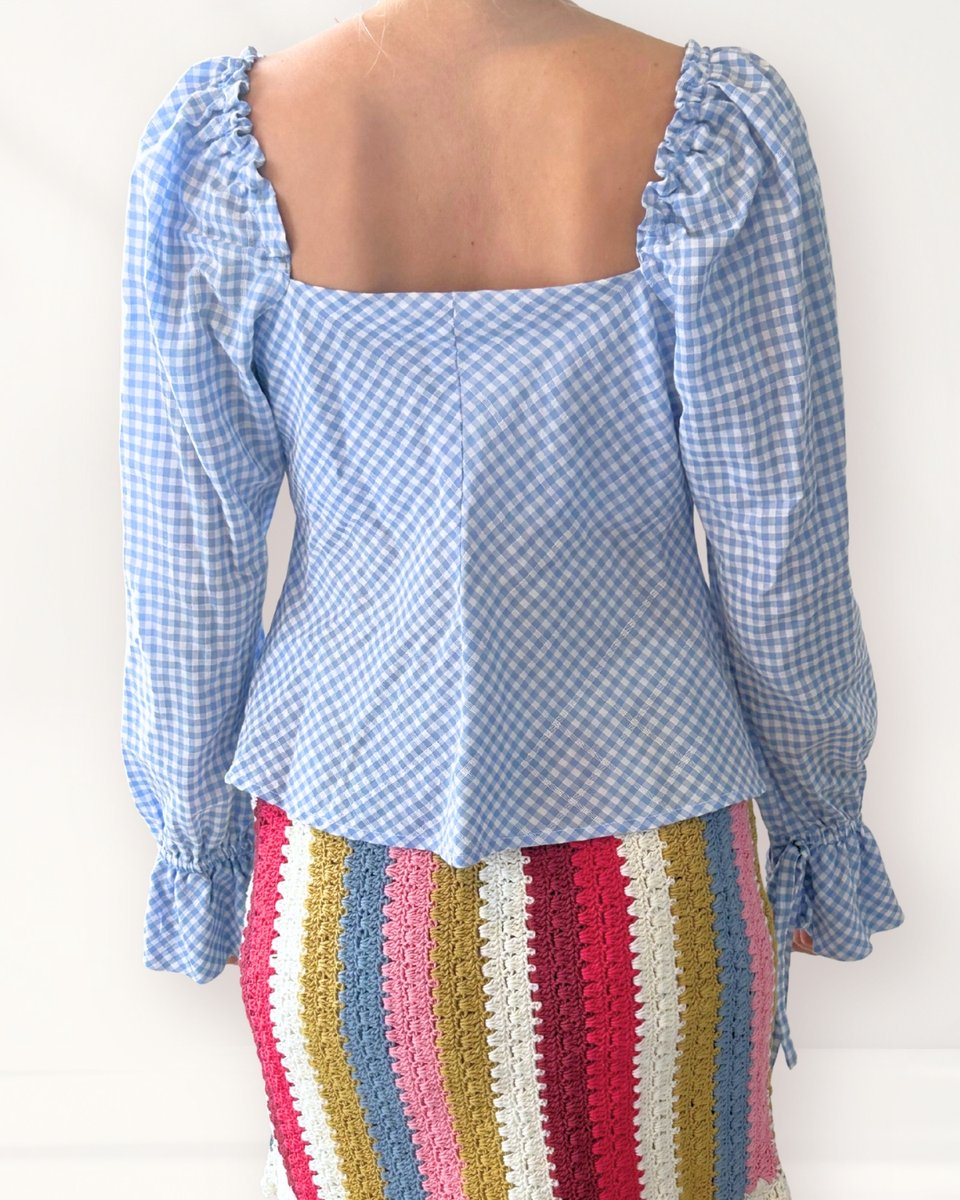 Ruby Blue Gingham Top