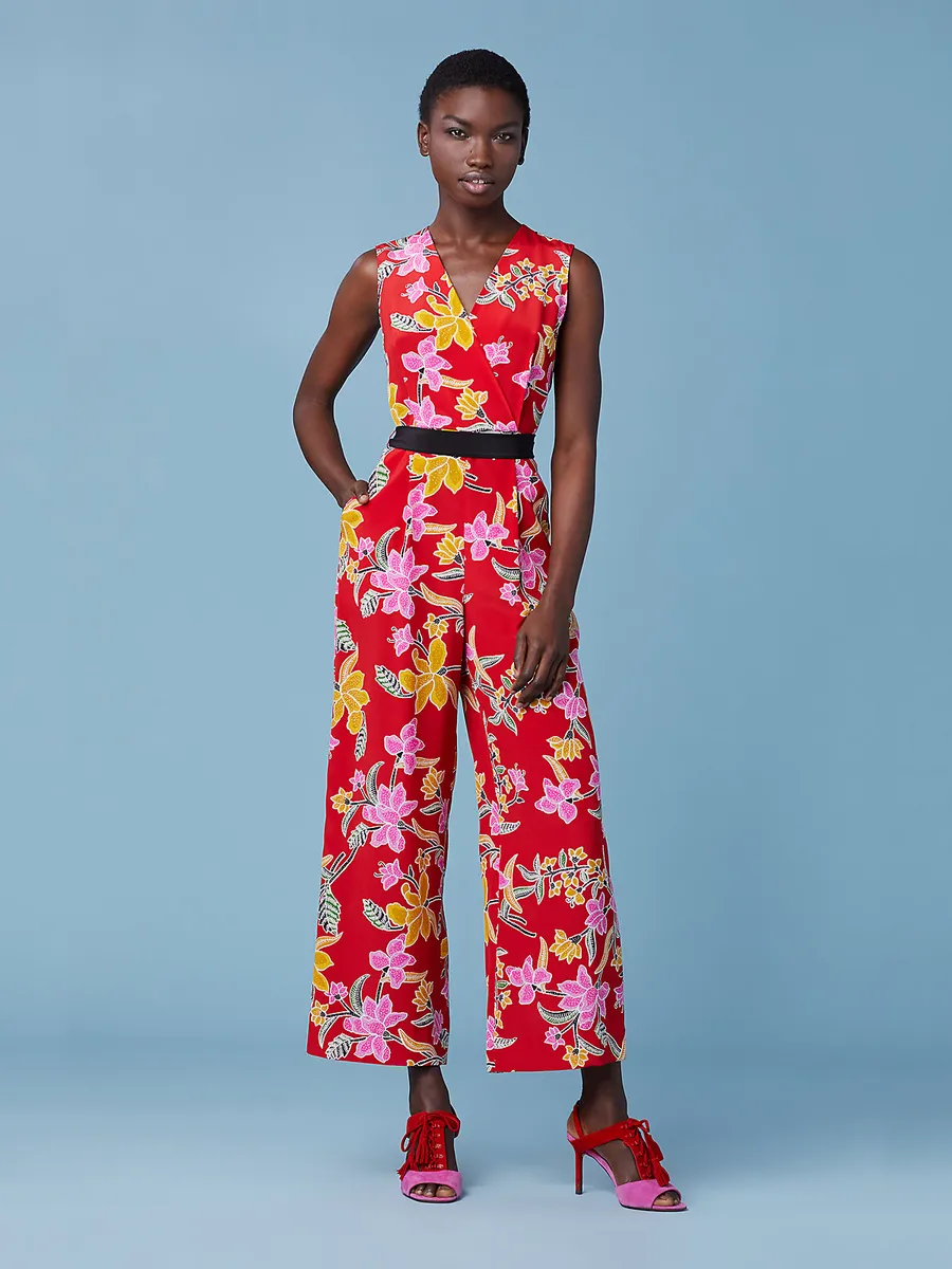 DIANE VON FURSTENBERG 100% silk Jumpsuit