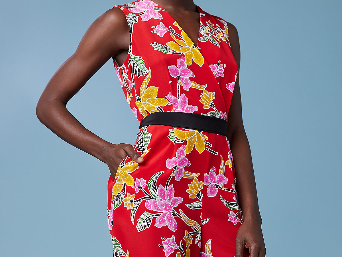 DIANE VON FURSTENBERG 100% silk Jumpsuit