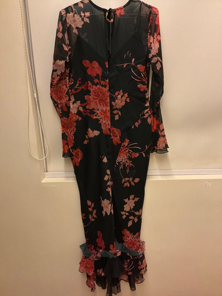 Asos design mesh maxi dress floral print