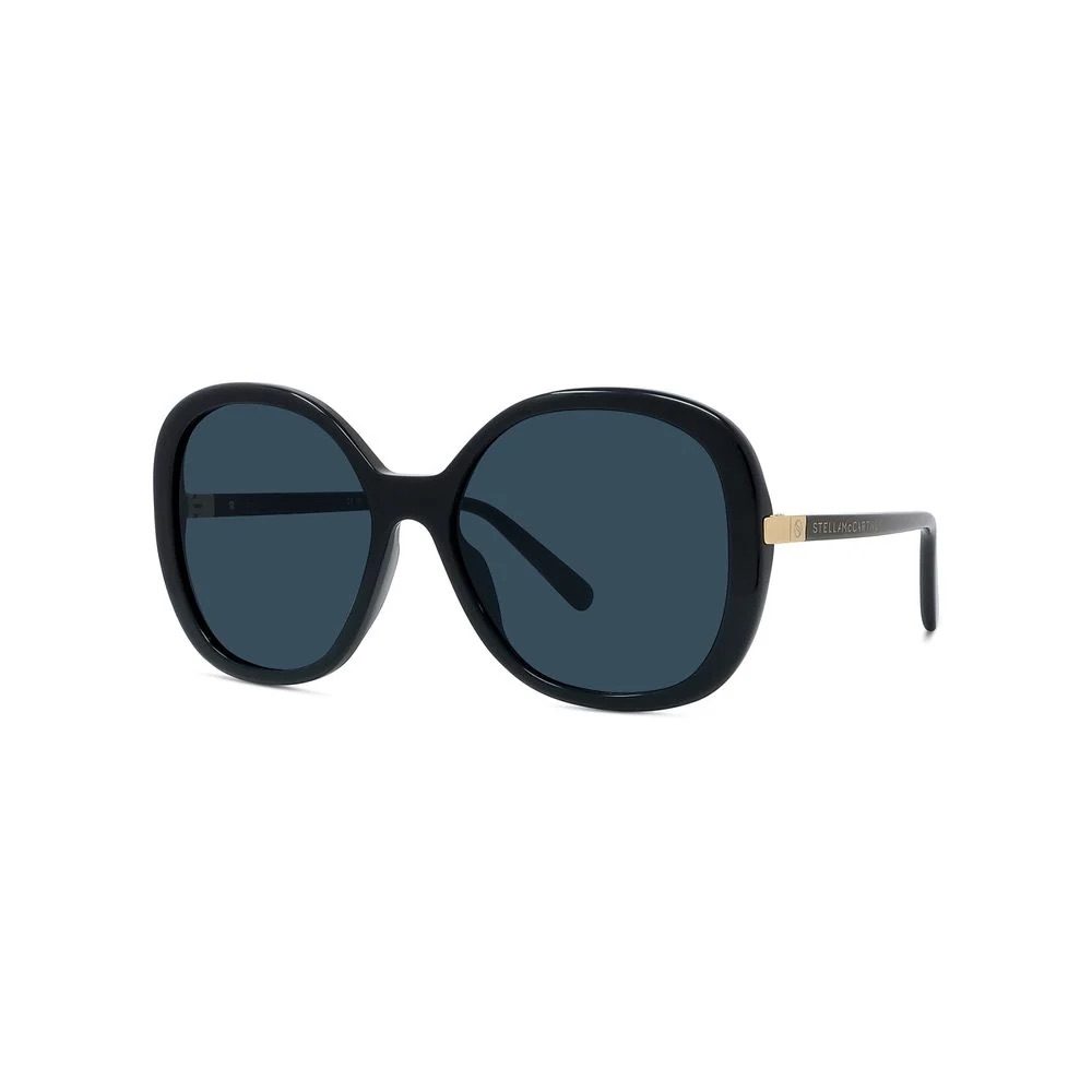 Stella McCartney Round Acetate Sunglasses – Black