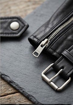 AllSaints College Biker Leather Jacket – Black