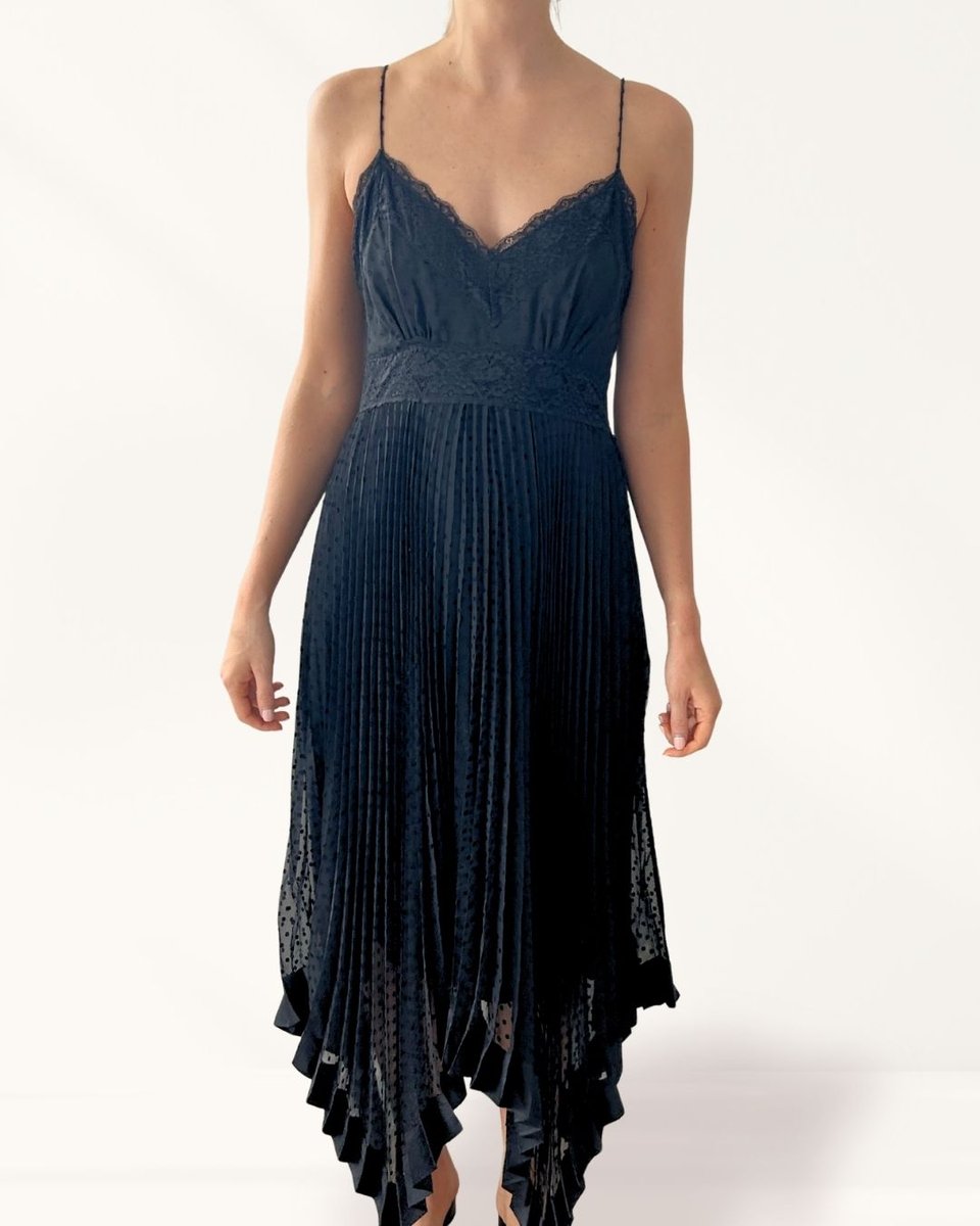 Zimmermann Black Lace Silk Dress