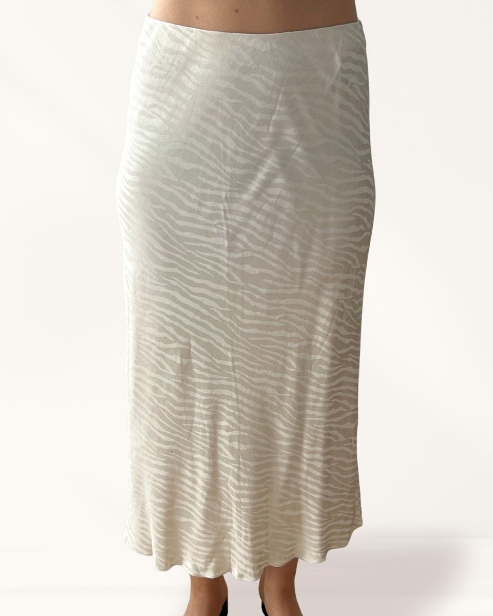 Bec + Bridge White Silk Skirt