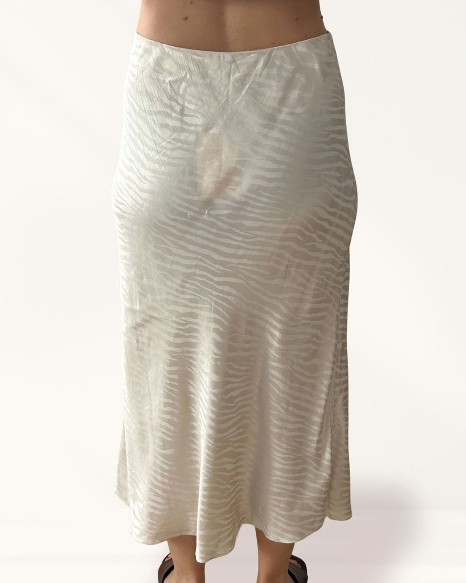 Bec + Bridge White Silk Skirt
