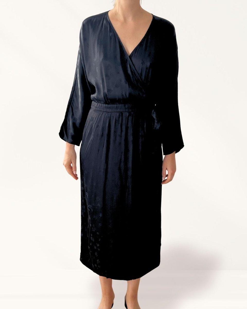 & Other Stories Black Wrap Dress