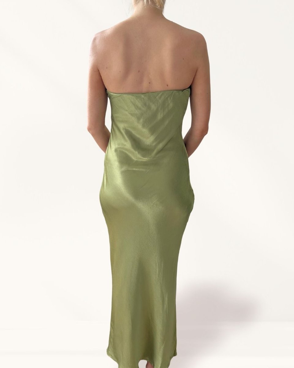 SNDYS Green Strapless Dress
