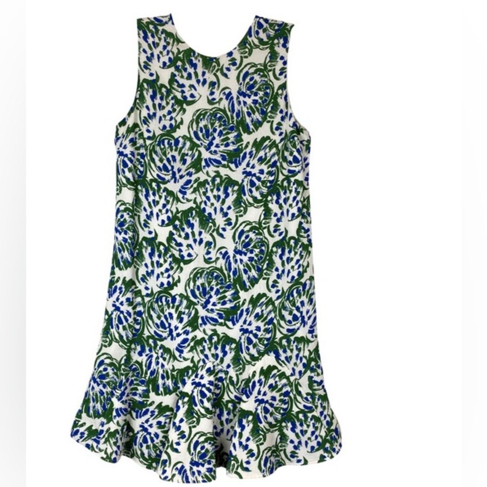 Victoria Beckham Floral Flounce Hem Dress
