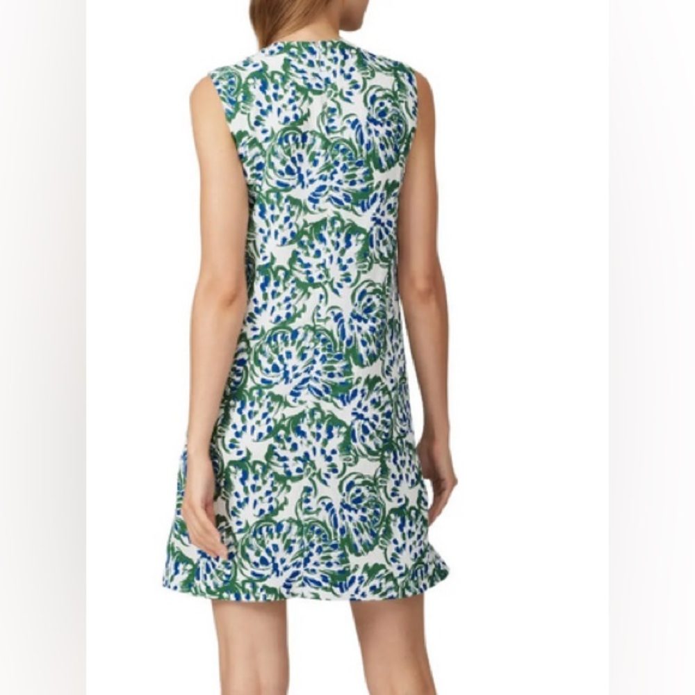 Victoria Beckham Floral Flounce Hem Dress