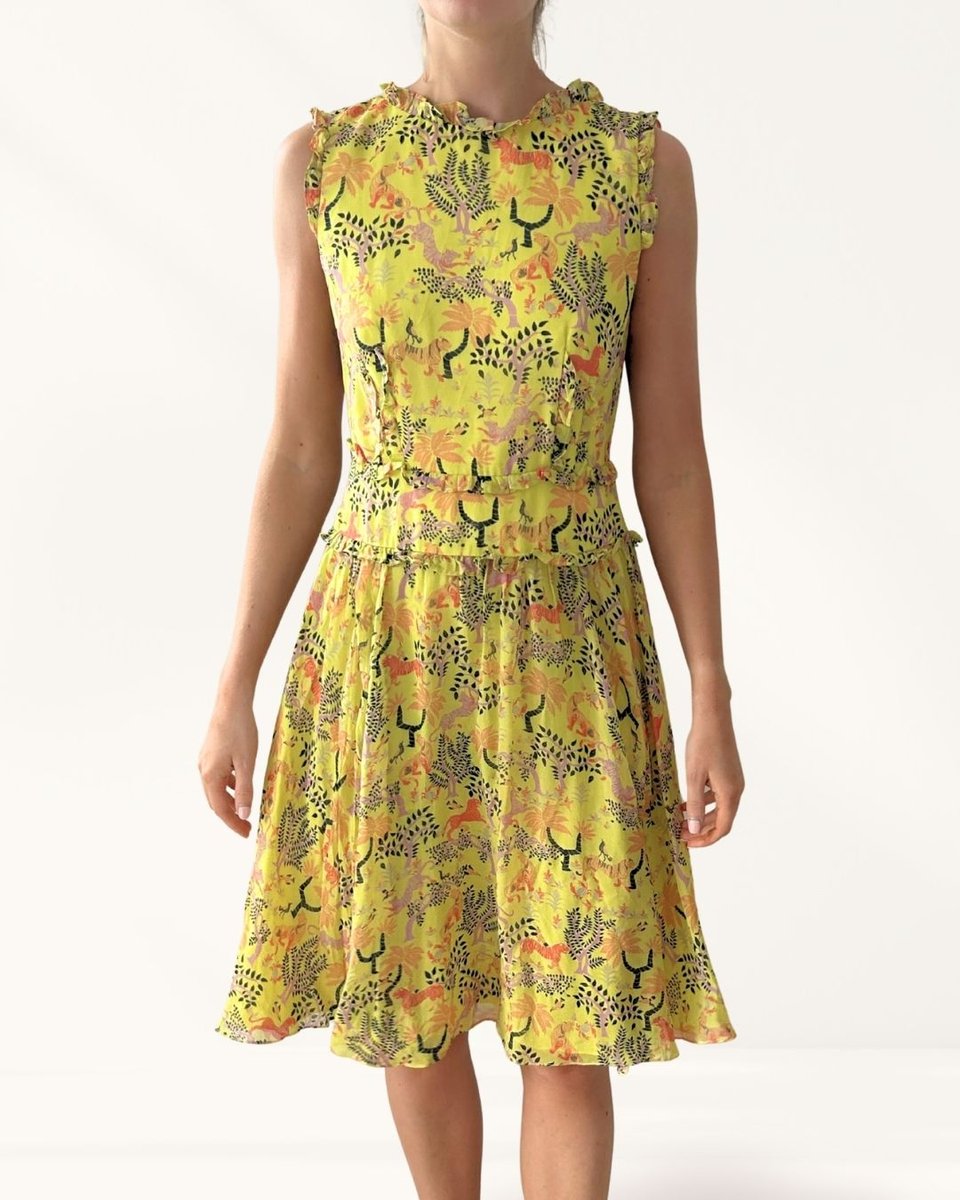 Saloni Yellow Animal Dress