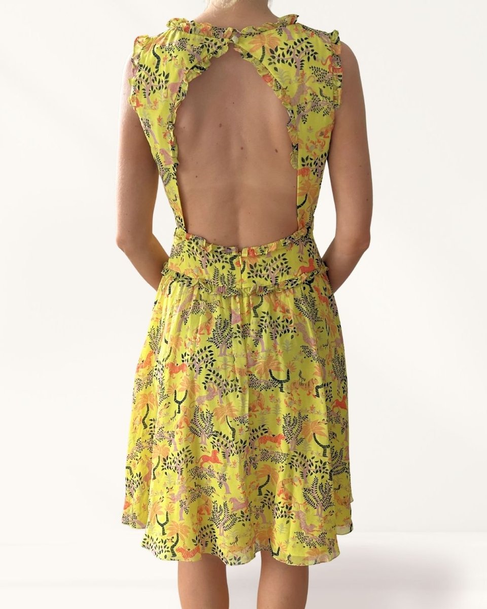 Saloni Yellow Animal Dress