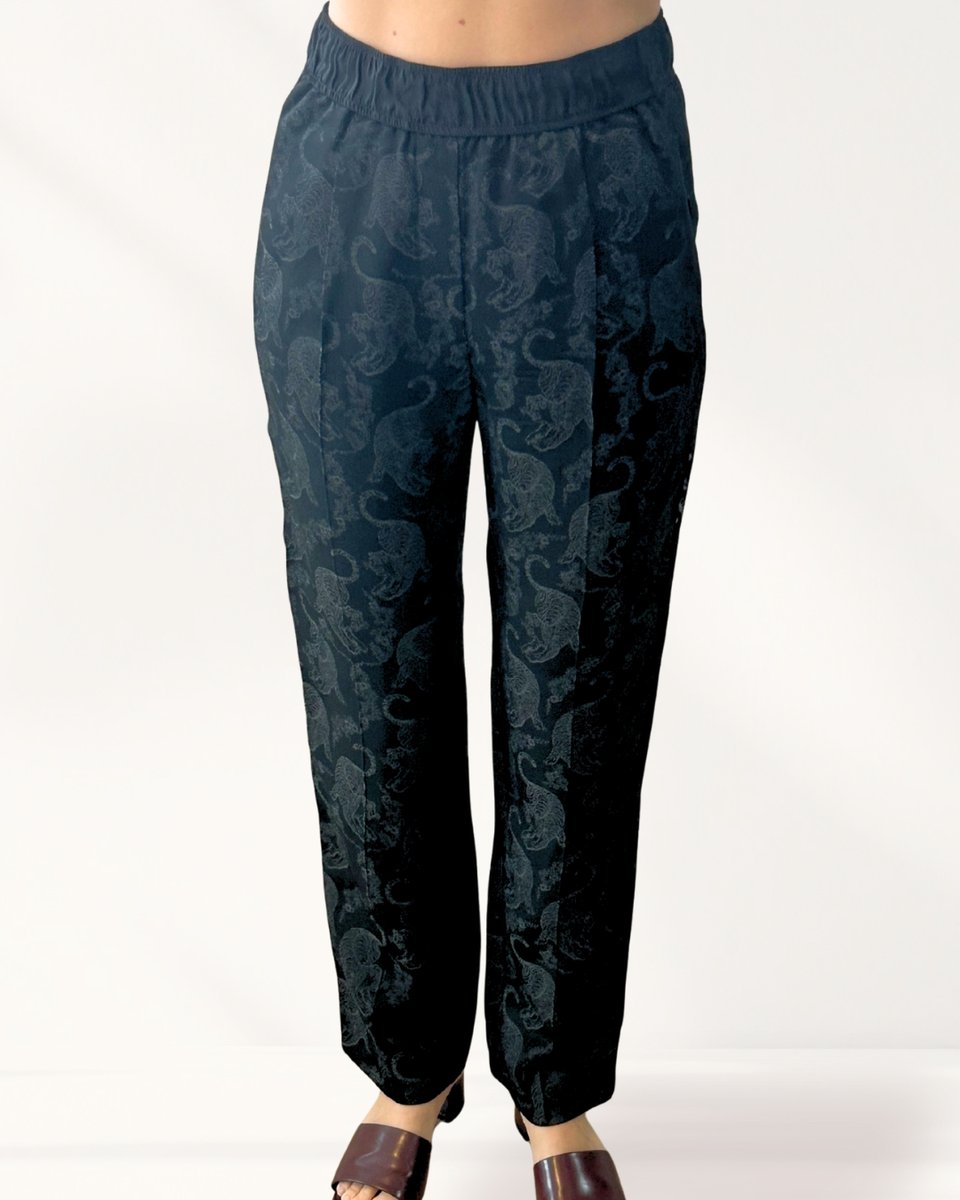 Sandro Printed Straight Leg Trousers