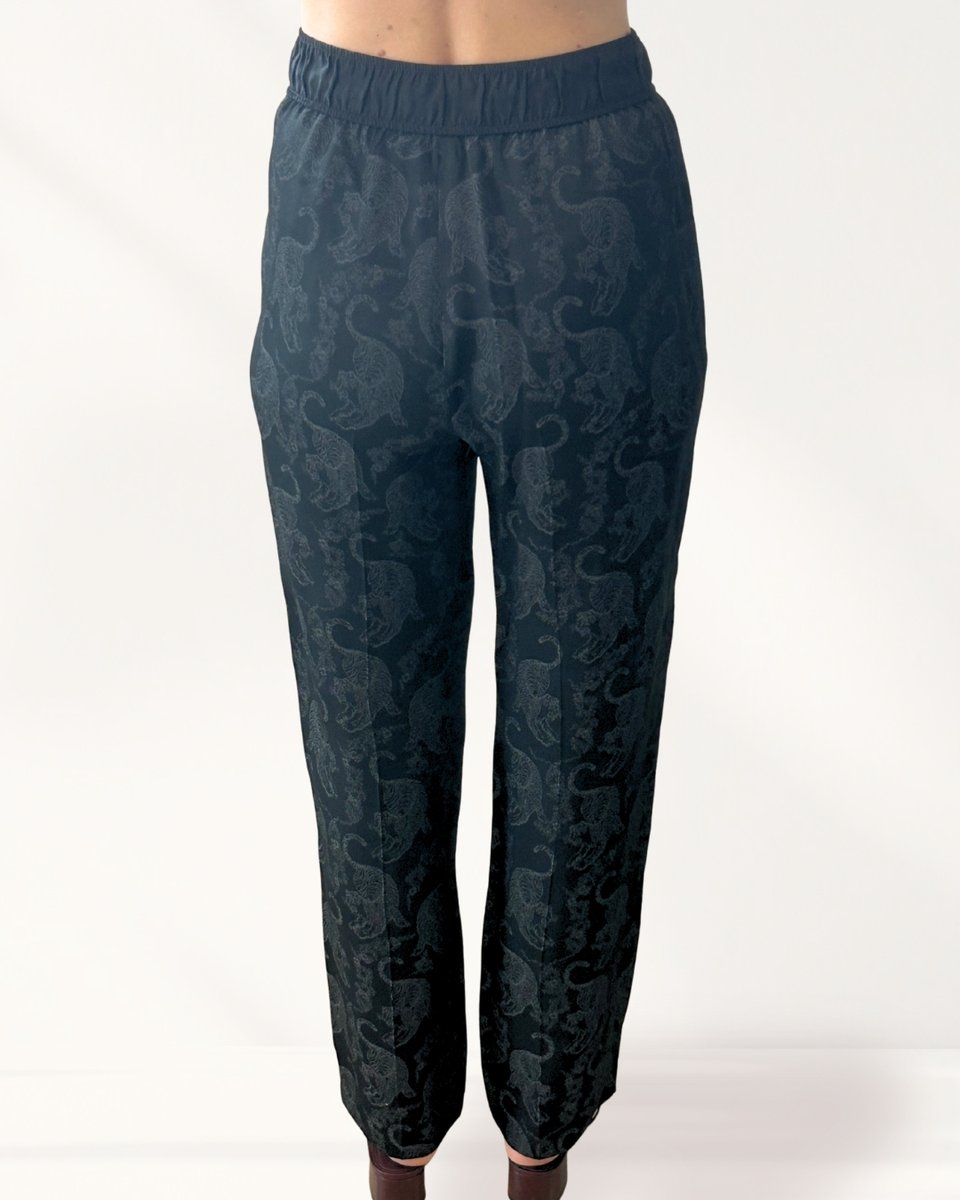 Sandro Printed Straight Leg Trousers