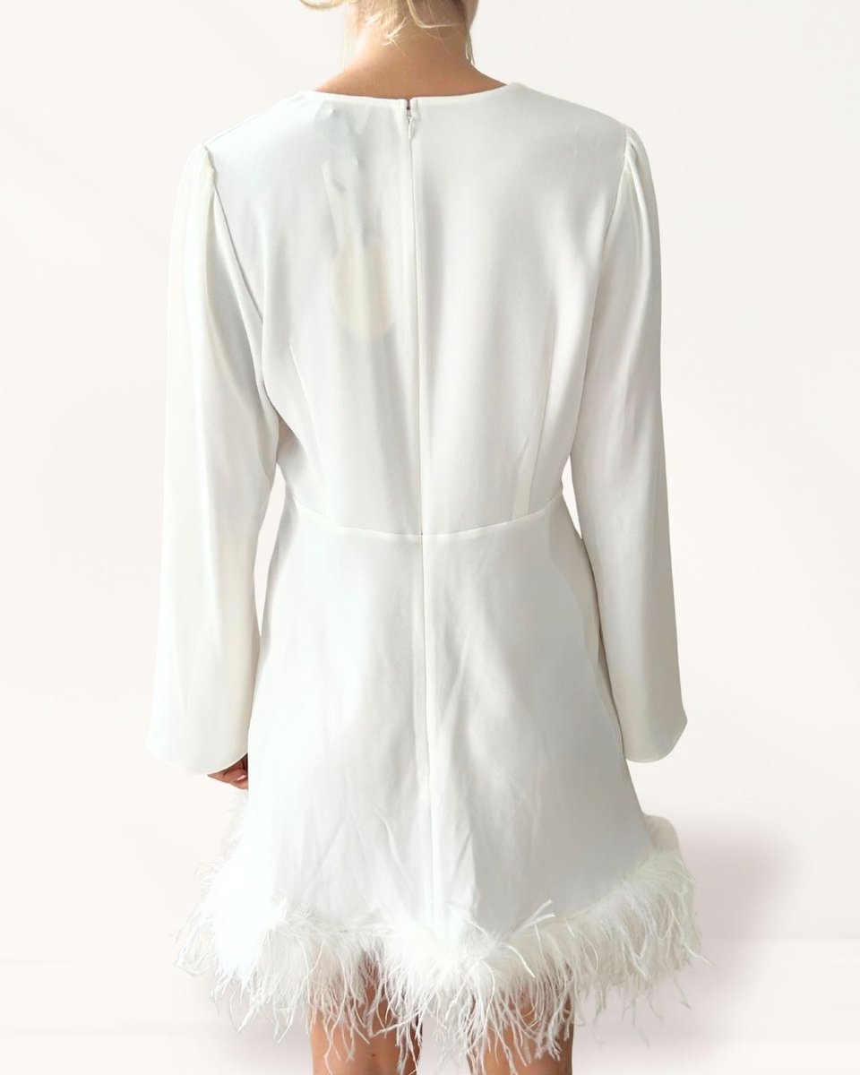 Rixo Toni Feathered Mini Dress