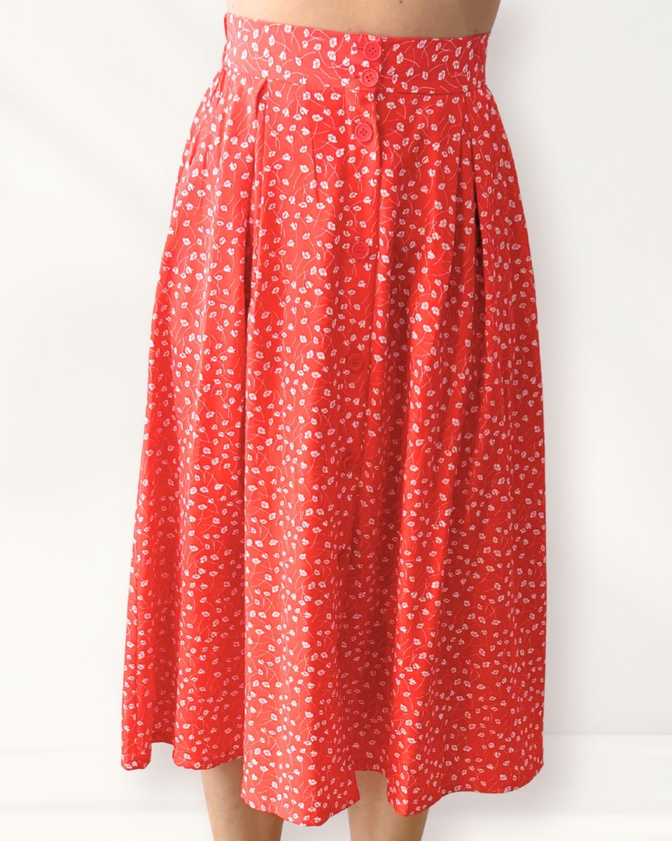 Monki Red Skirt