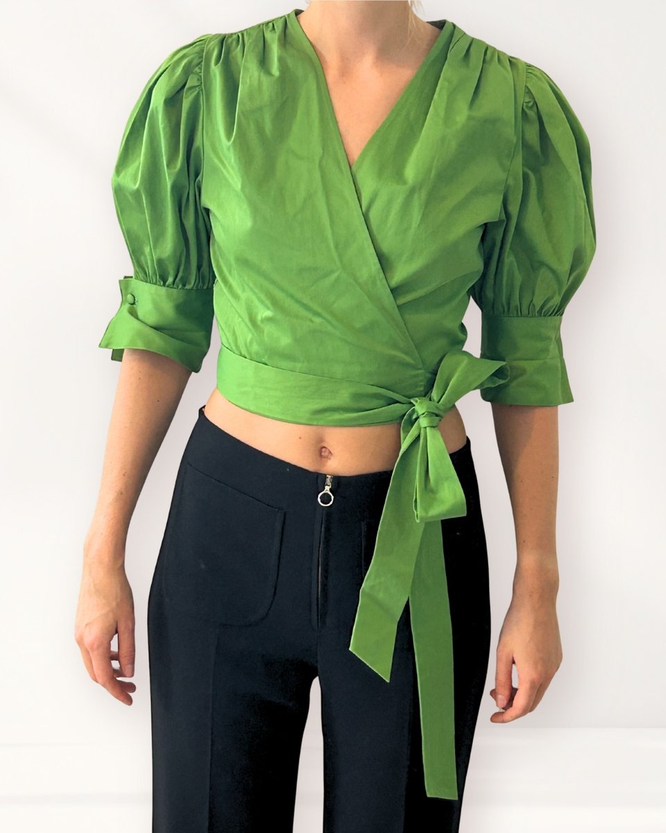 Green Wrap Top