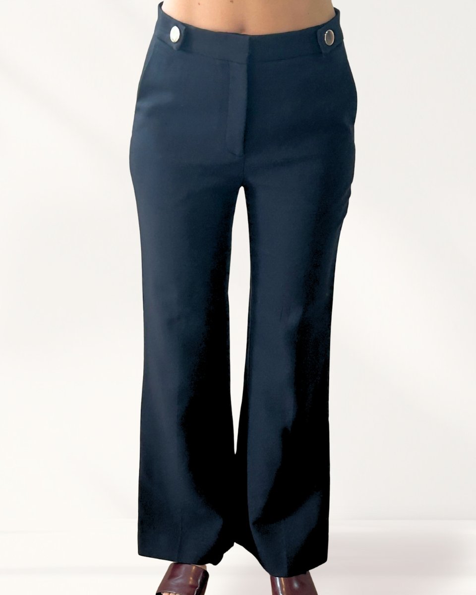 Sandro Trousers with Gold Buttons