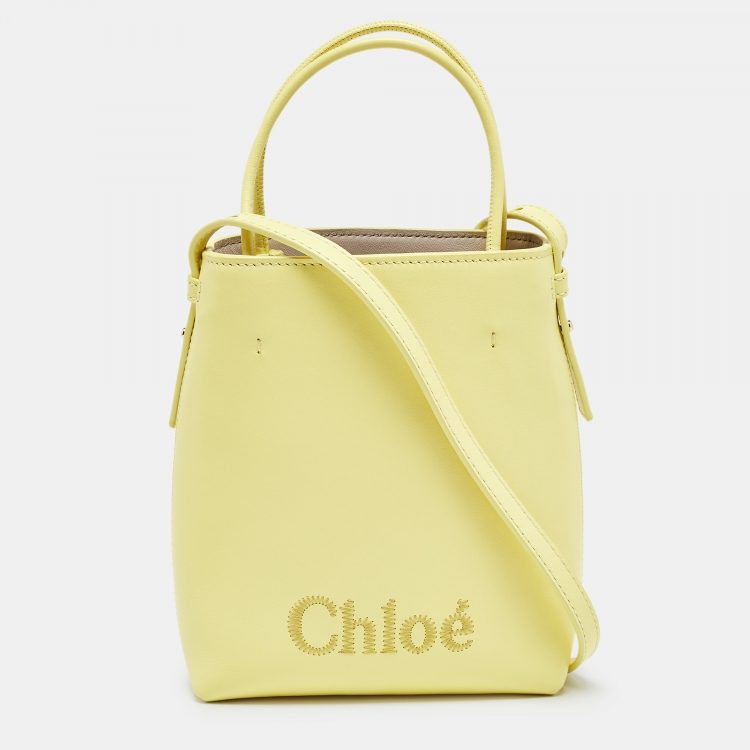 Chloé Sense Micro Tote Bag – Bright Yellow Leather