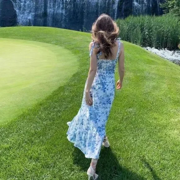 Reformation Nikita Pompadour Midi Dress