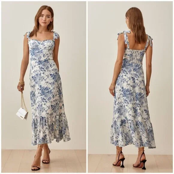 Reformation Nikita Pompadour Midi Dress