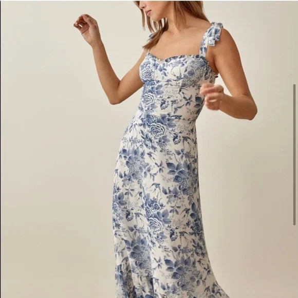 Reformation Nikita Pompadour Midi Dress