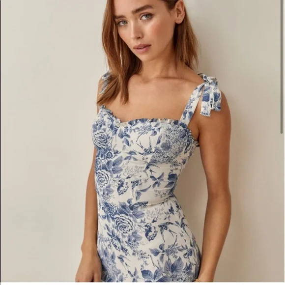 Reformation Nikita Pompadour Midi Dress