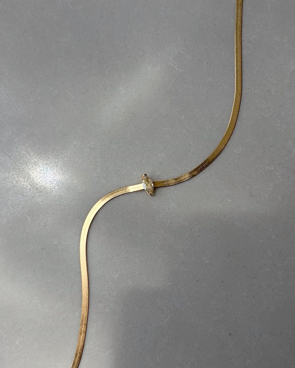 Marquis Yellow Diamond Clip Pendant