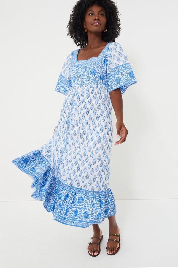 Pink City Prints Maisie Dress in Ocean Mix