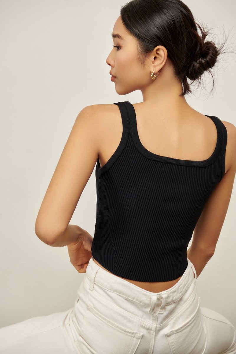 Sofia Tank Top - Black