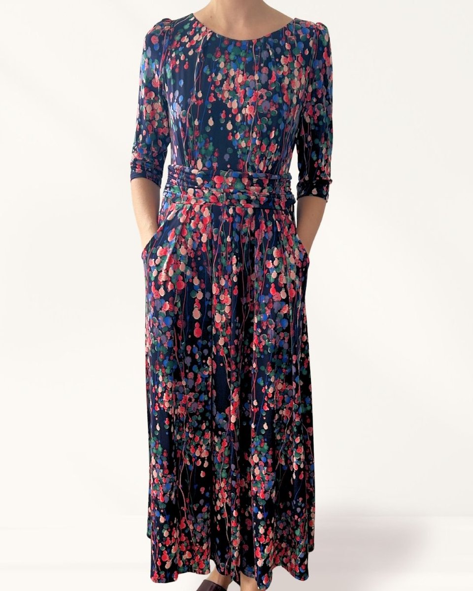 Jolie Moi Patten Colour Dress