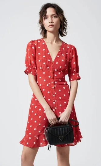 Polka Dot Dress Red Mini Dress