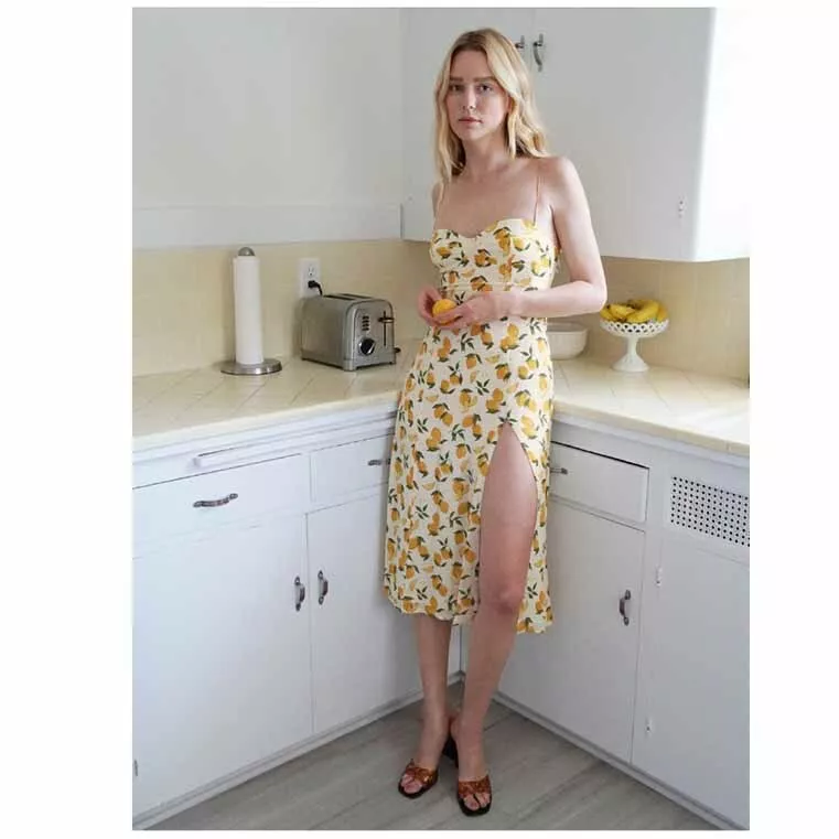 Lemon Drop Midi Dress
