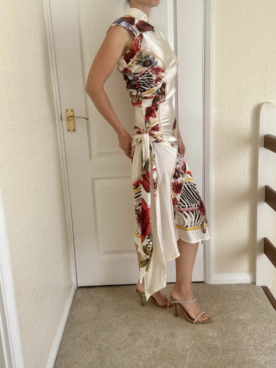 Roberto Cavalli Qipao Midi Dress