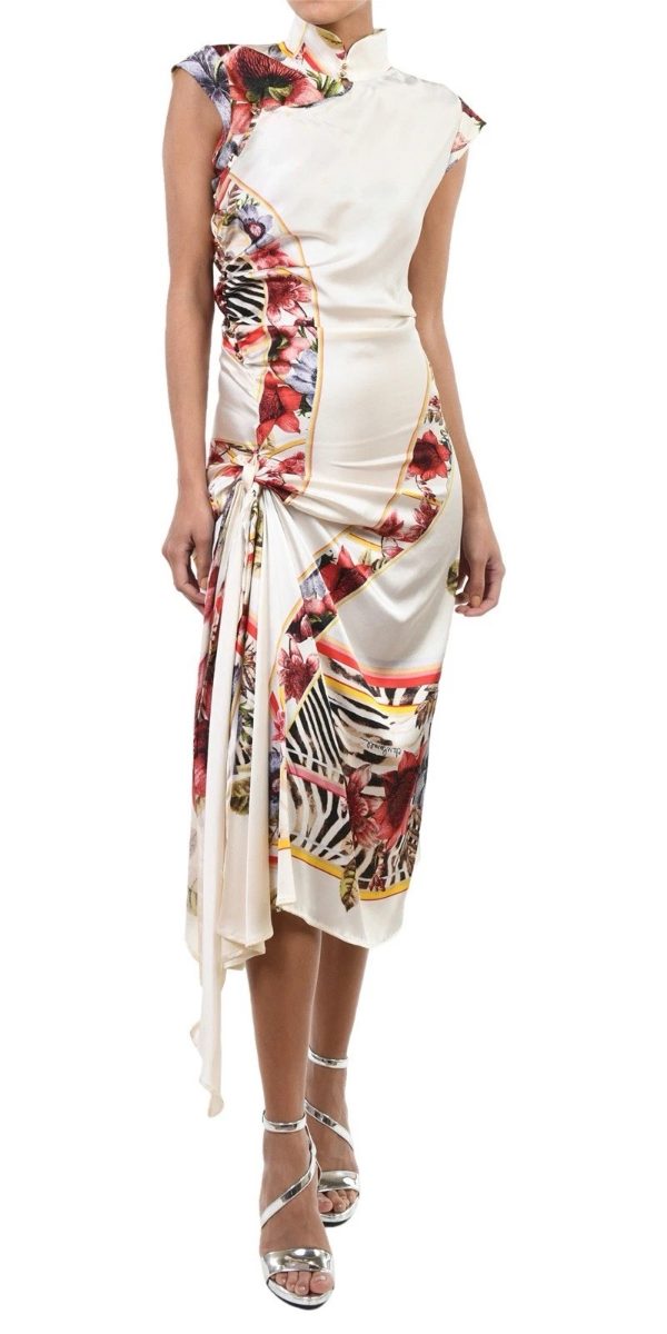 Roberto Cavalli Qipao Midi Dress