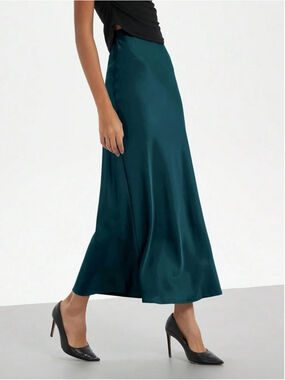Green Silk Skirt