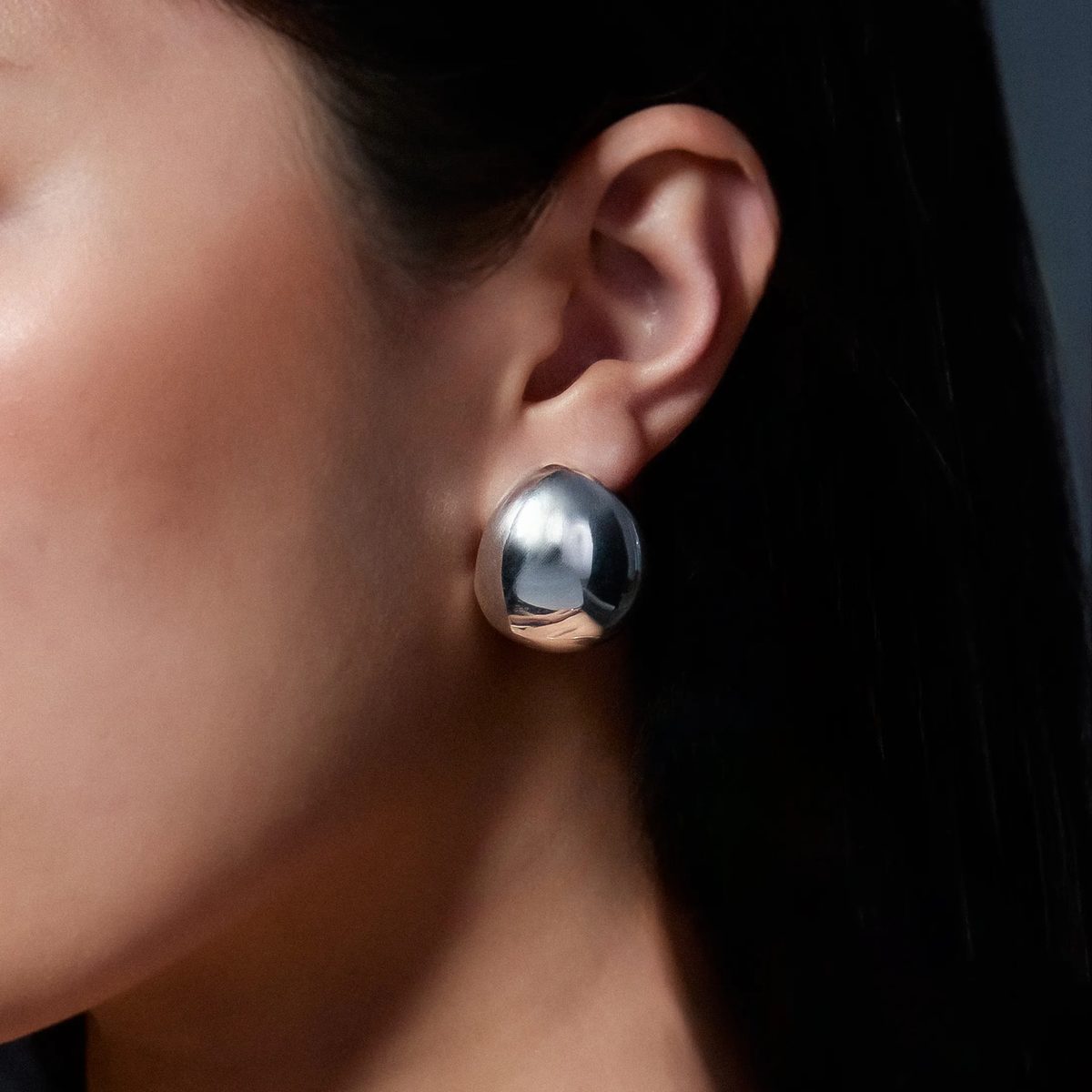Sculpted Egg Stud Earrings