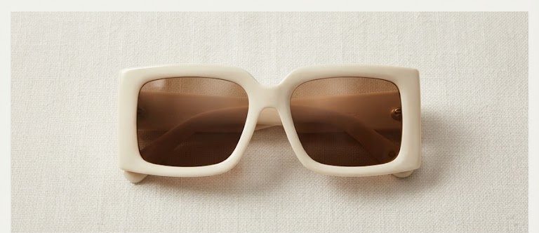 Ferragamo SF2032S Rectangular Sunglasses – Ivory Beige