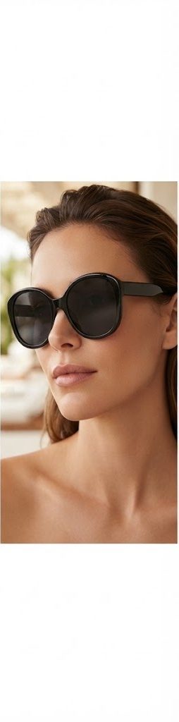 Stella McCartney Round Acetate Sunglasses – Black